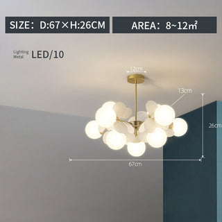 Jevon Ljuskrona Köksö Glas Klot LED Sovrum/Vardagsrum
