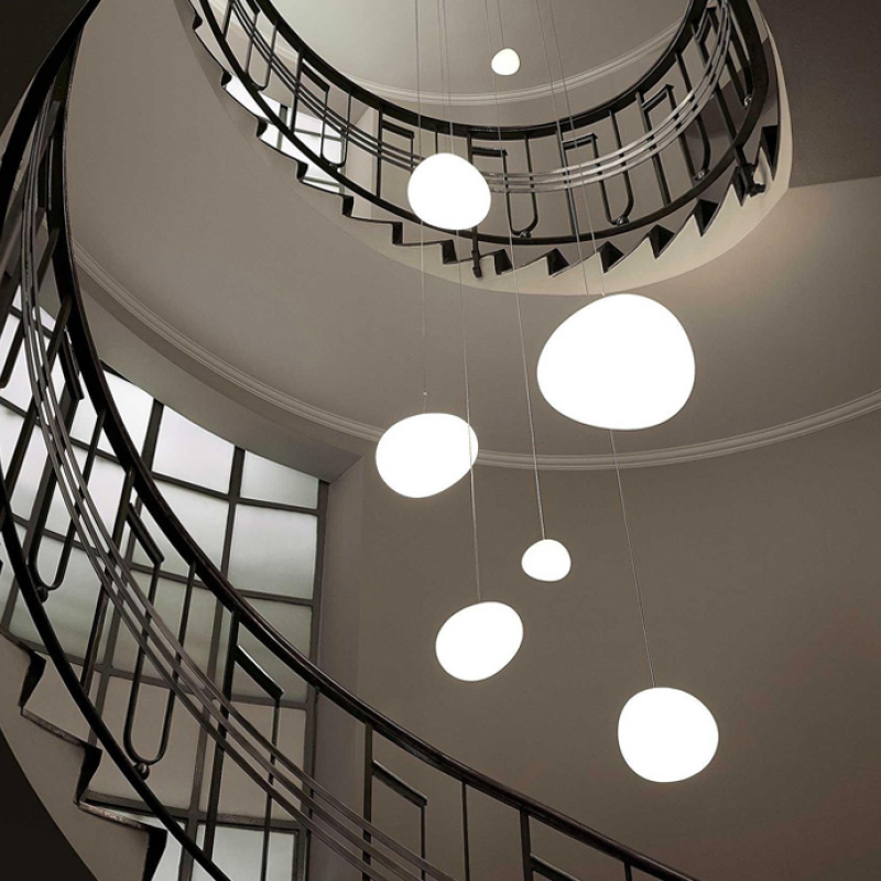 Elvora Pendant Light Sleek Floating Egg-shaped Glass