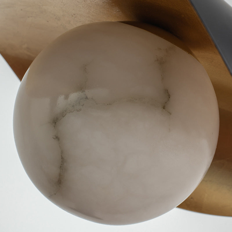 Arisha modern nordisk minimalistisk pendellampa i metall/marmor, svart