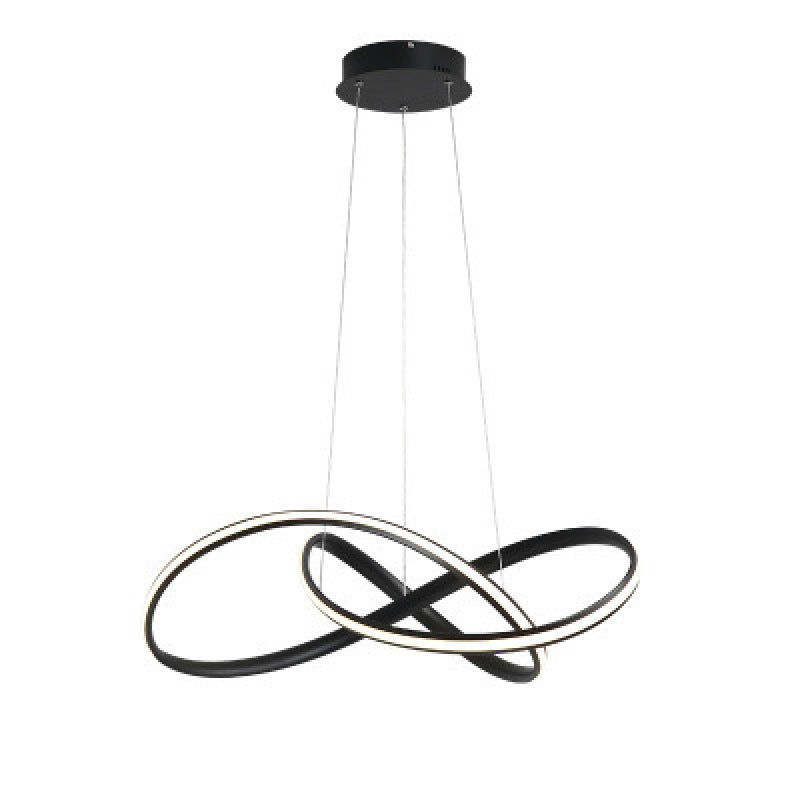Arisha modern linjär pendellampa i metall, svart/vit, matsal