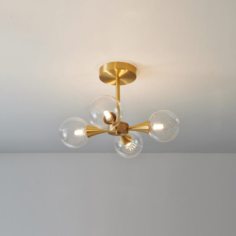 Valentina modern plafond i glas med bubbeleffekt