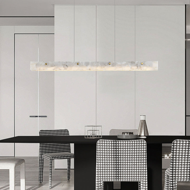 Arisha moderne LED-pendel i hvid marmor til spisestuen/baren