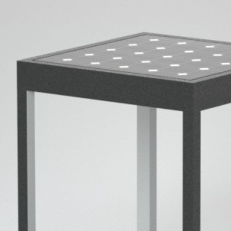 Ray moderni suorakulmainen metallinen LED-ulkovalopylväs