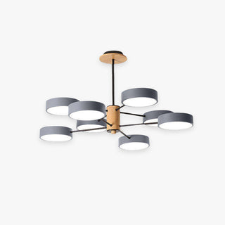 Sienna Design Rund LED Pendellampa Vit/Grön/Grå Metall/Trä/Akryl Sovrum/Vardagsrum