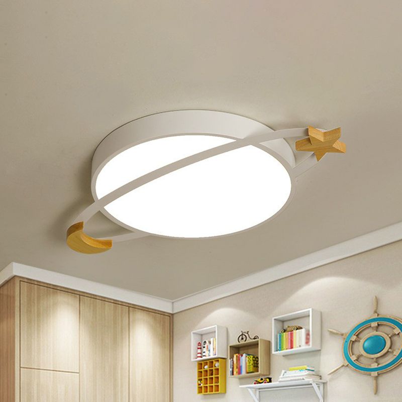 Arisha moderne rund plafond, grå/hvid/grøn