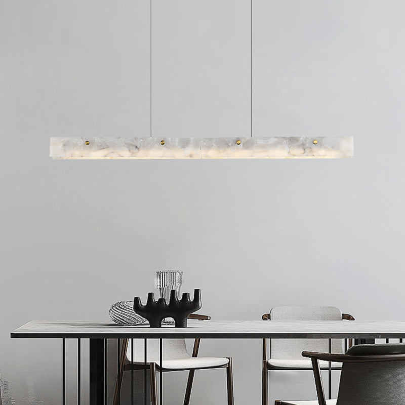 Arisha moderne LED-pendel i hvid marmor til spisestuen/baren