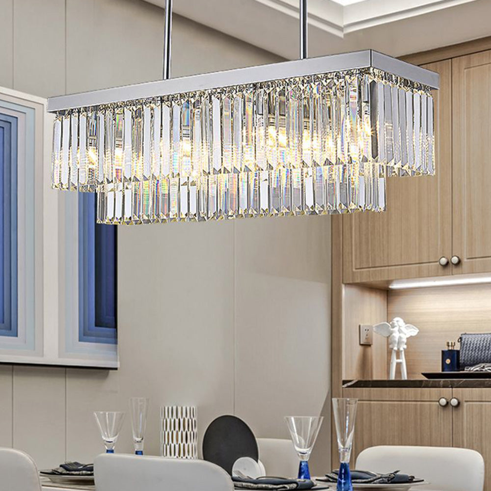 Kristy moderne art deco-LED-pendel, krystal/metal