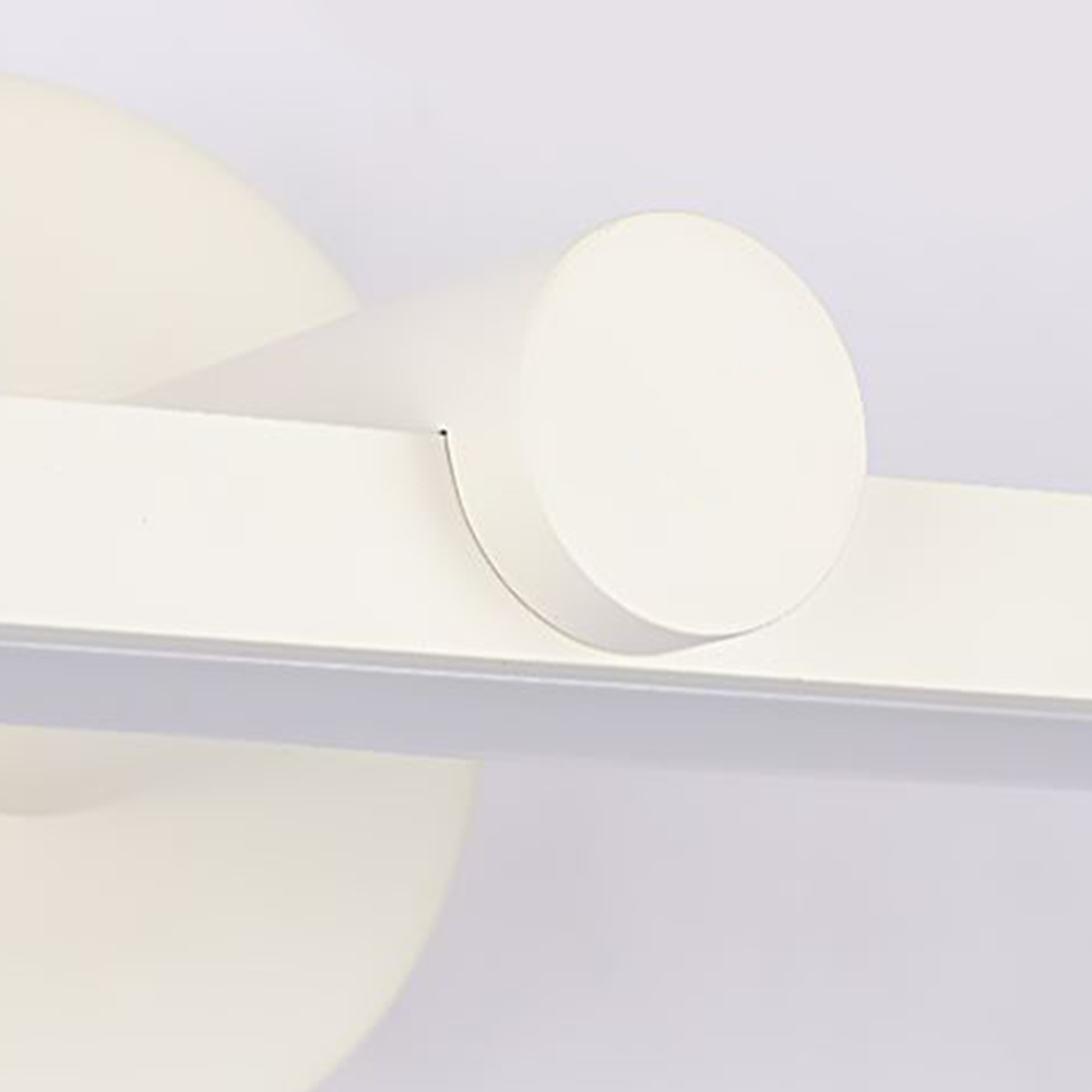 Arisha Minimalist Linear Mirror Front Wall Lamp, White