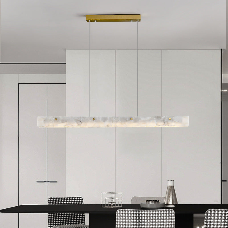 Arisha moderne LED-pendel i hvid marmor til spisestuen/baren