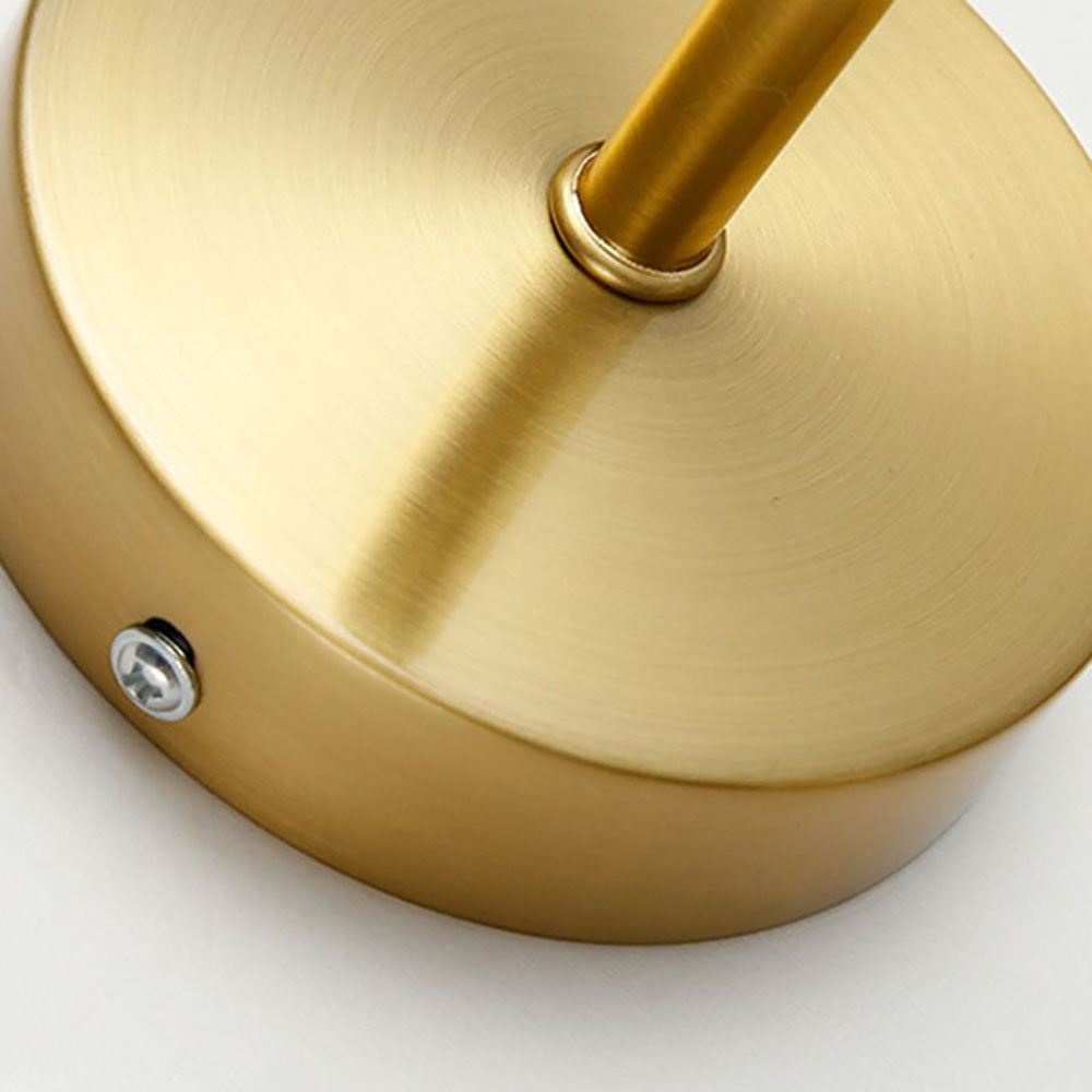 Valentina modern vägglampa med klot, metall/glas, svart/guldfärgad, hall