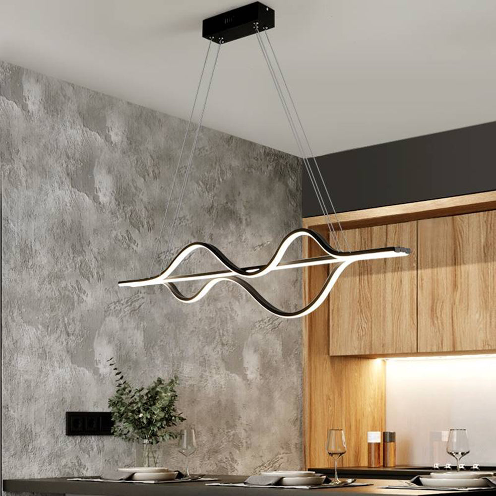 Arisha modern vågformad pendellampa, 3 färger