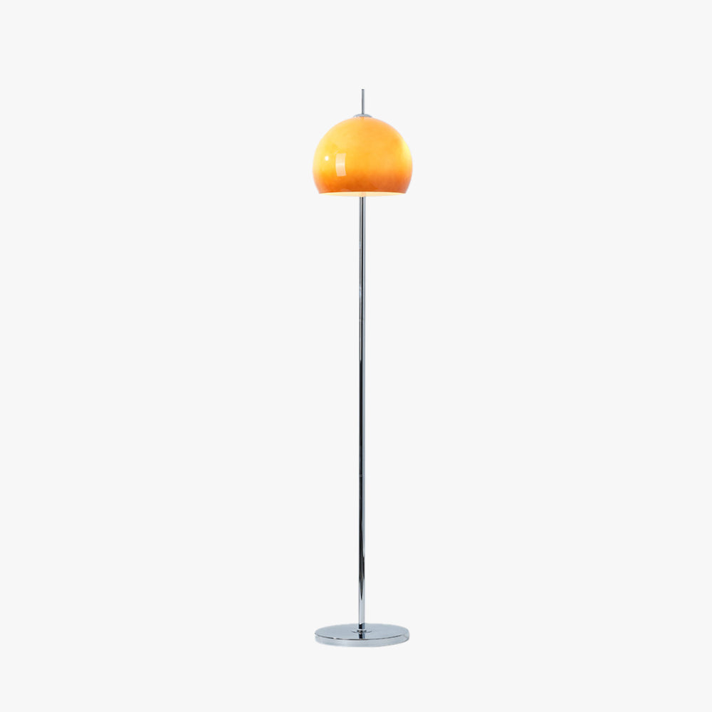 Mira kupolformad golvlampa i solnedgångsfärgat glas