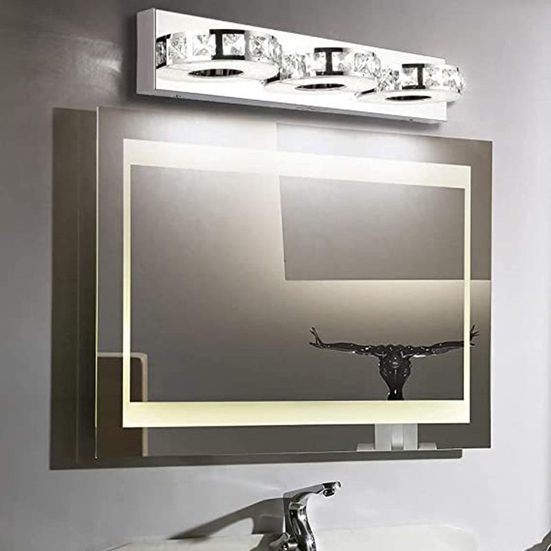 Kristy modern cylinderformad vägglampa i metall, silver