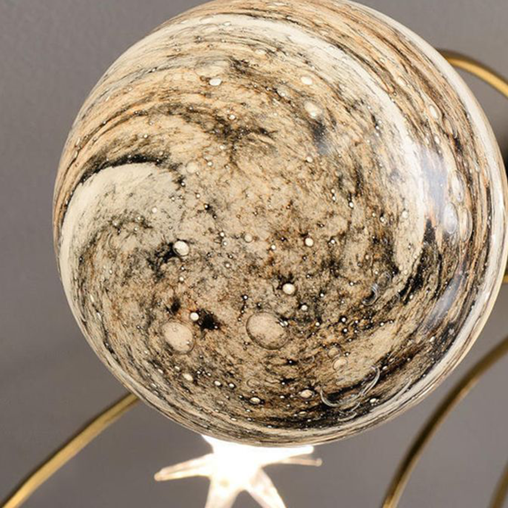 Aria Modern Planet Flush Mount Ceiling Light, Living Room