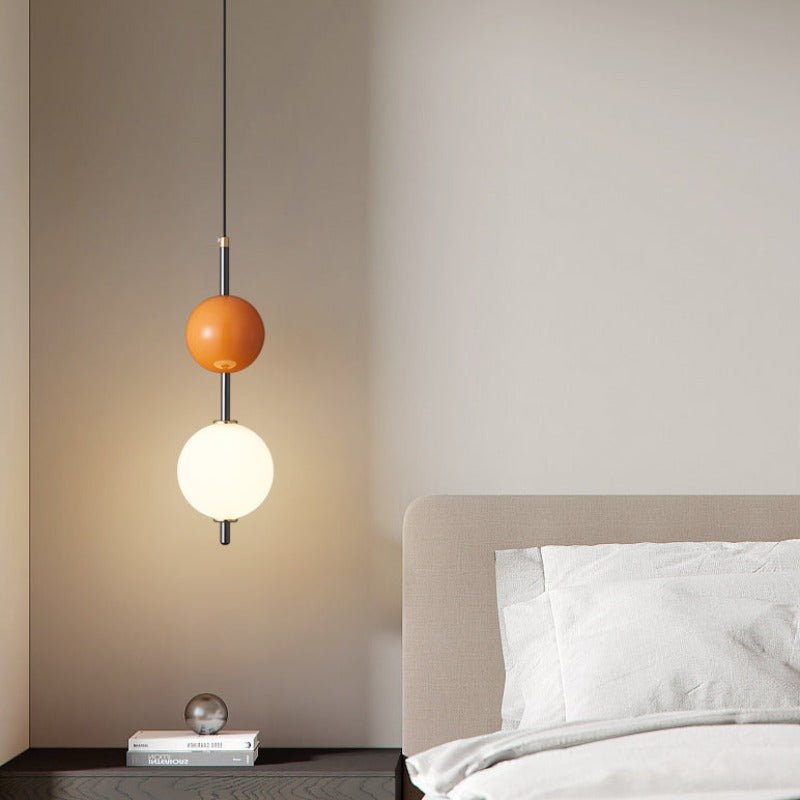 Valentina Moderni punainen metallinen LED-riippuvalaisin, makuuhuone, olohuone