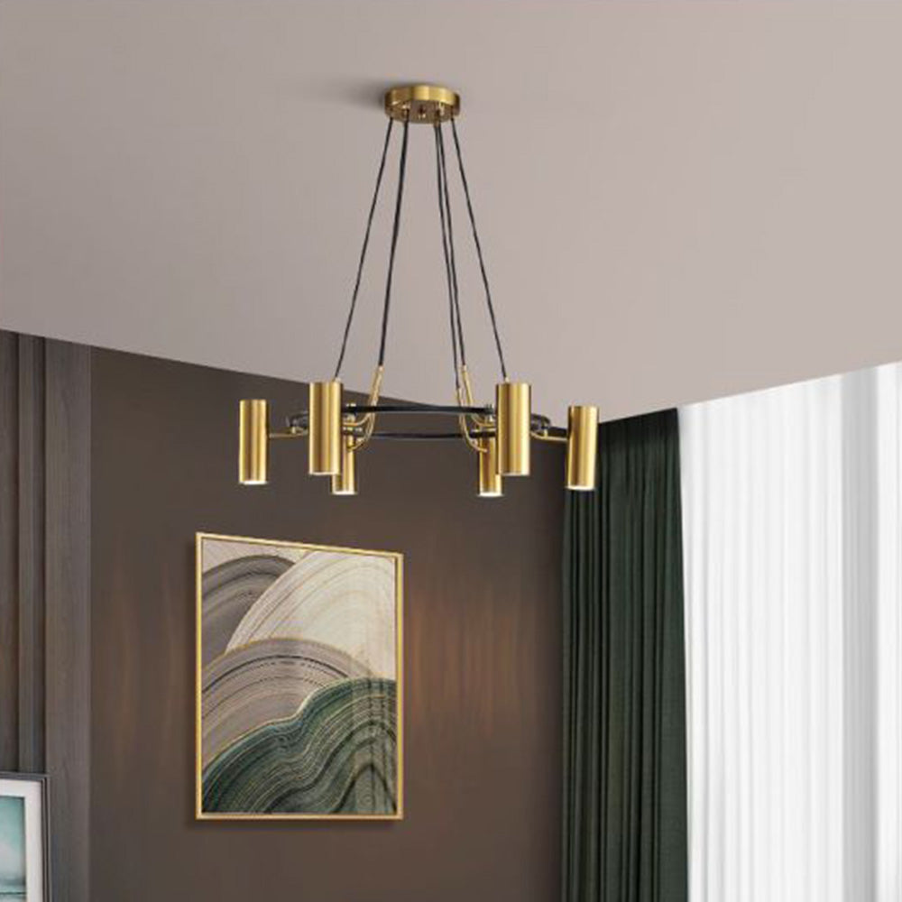 Arisha moderne spotlight-pendellampe i metal, guld