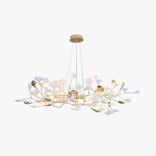 Olivia Modern Ginkgo Blad Metall Keramisk LED Ljuskronor Matsal Vardagsrum Sovrum