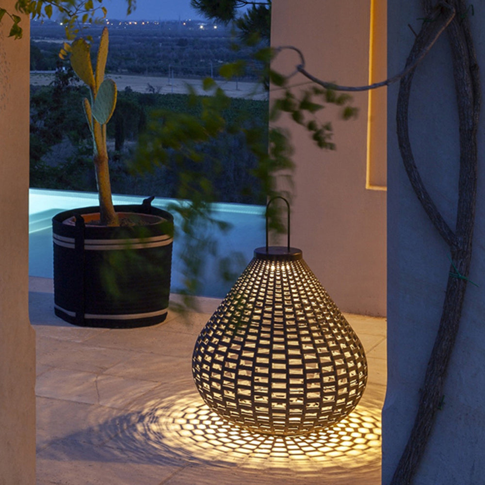 Ray Vintage Lantern Metal Floor Lamp, Brown, Outdoor