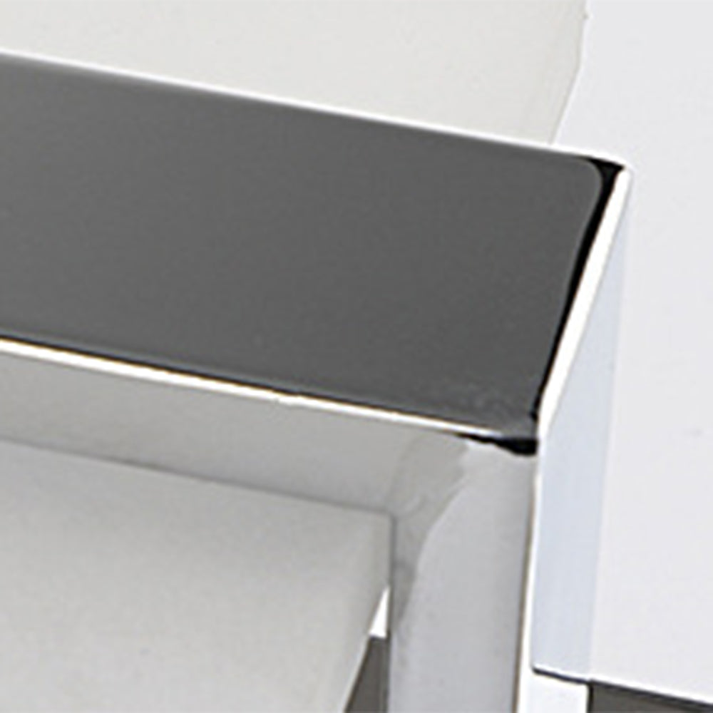 Arisha modern fyrkantig metall-/vägglampa, silver, badrum