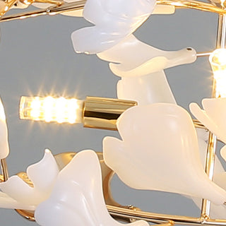 Olivia Modern Ginkgo Blad Metall Keramisk LED Ljuskronor Matsal Vardagsrum Sovrum