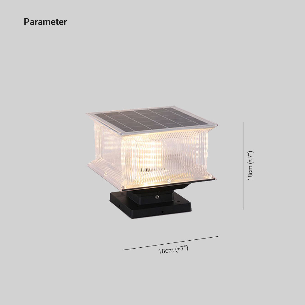 Ray nykyaikainen suorakulmainen metallinen LED-ulkovalaisin, musta