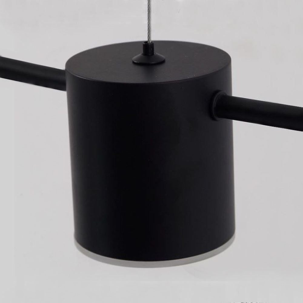 Arisha minimalistisk pendellampa med flera metallskärmar, svart/guldfärgad