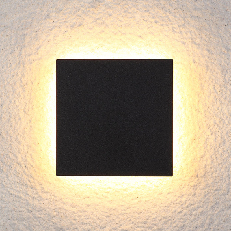 Dori minimalistinen pyöreä/neliönmuotoinen LED-ulkoseinävalaisin, musta/valkoinen