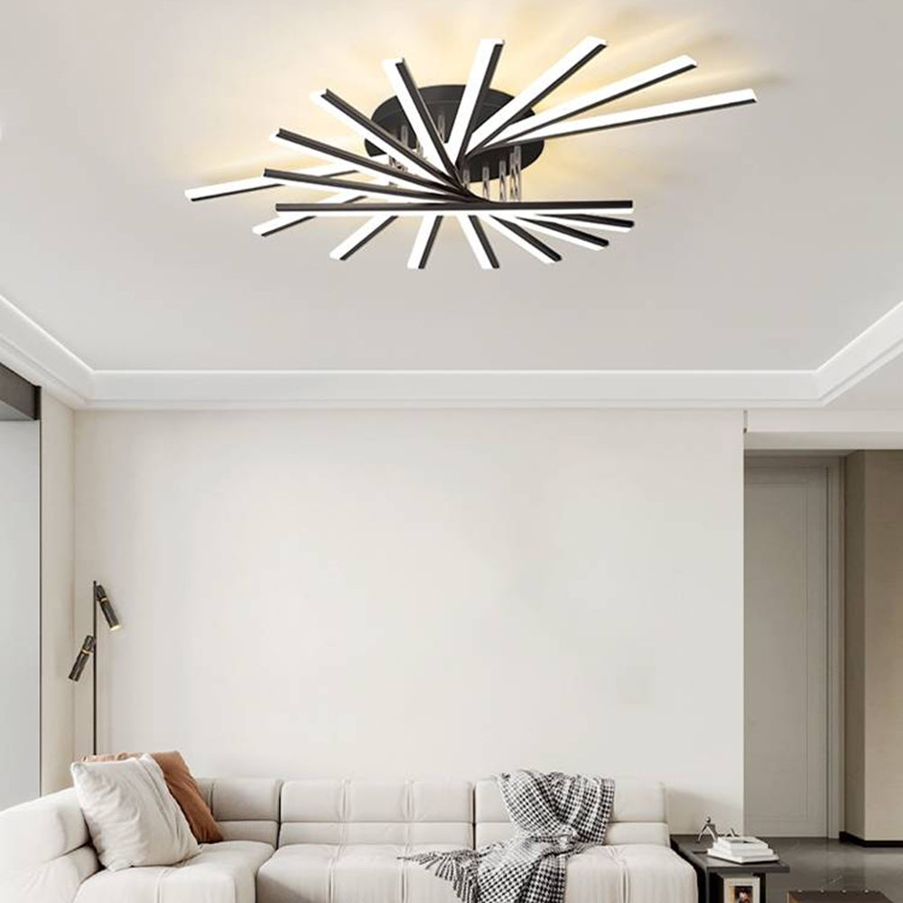 Arisha Linear Flush Mount Ceiling Light, 4 Colour