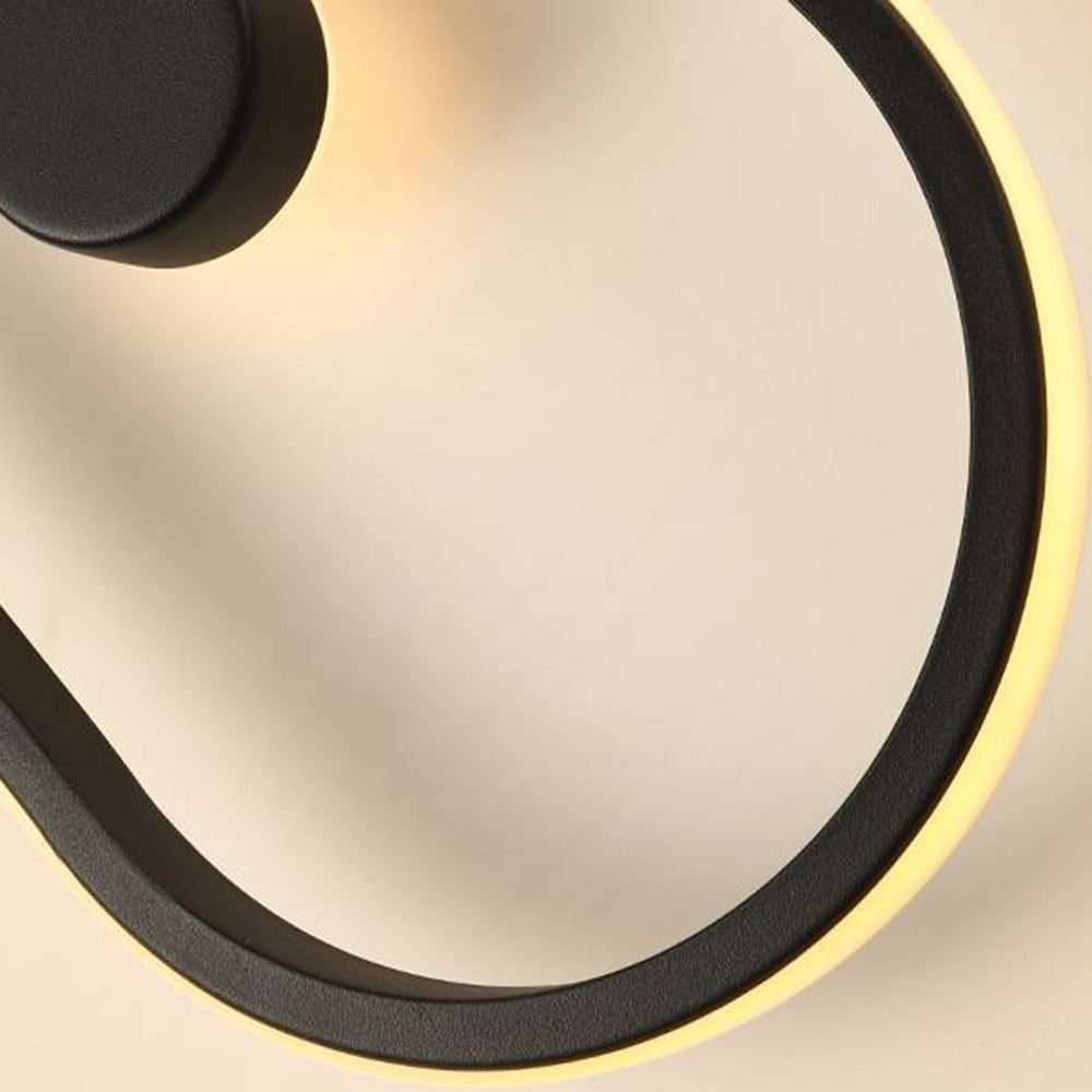 Arisha Nordic Clock Wall Lamp, Gold & Black