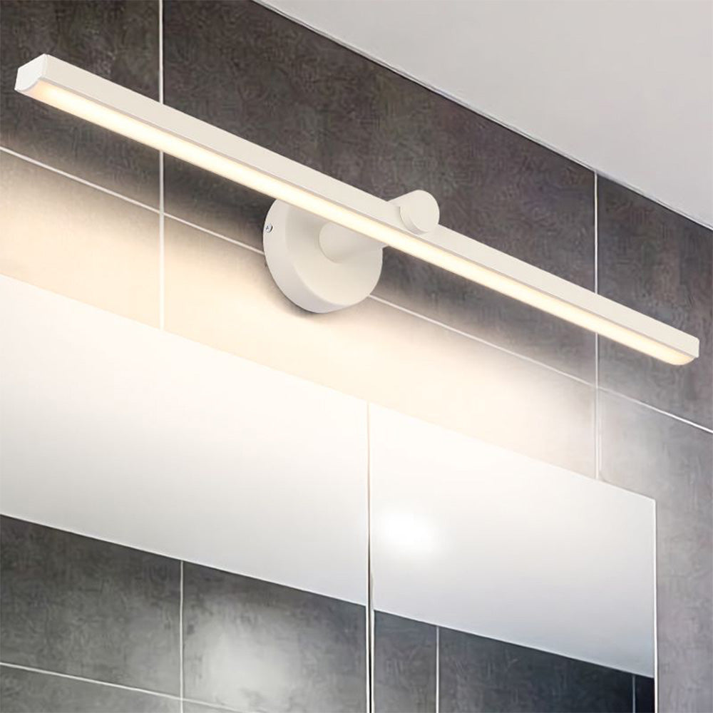 Arisha Minimalist Linear Mirror Front Wall Lamp, White