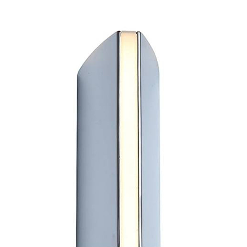 Ray modernt triangulärt prismformad vägglampa i metall för utomhusbruk, svart/silver