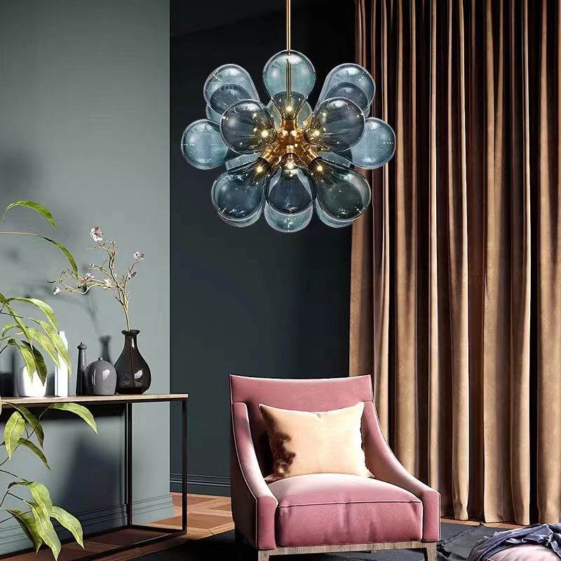Valentina Chic Clustered Glass Bubble Pendant Light