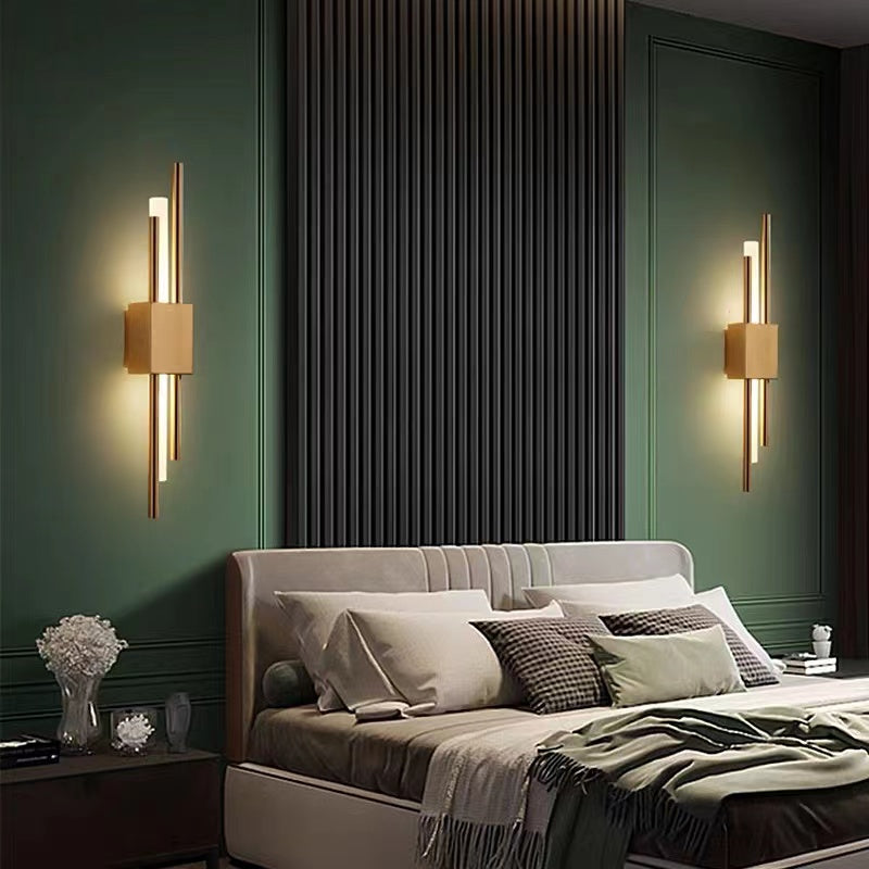 Arisha modern LED-vägglampa i metall/marmor