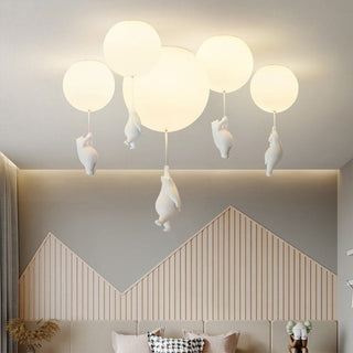 Fateh Design Ballong Björn LED-Armatur Vit Harts/Akryl Plafond