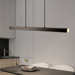 Edge Modern Design Linjär Metall LED Pendellampa Matsal