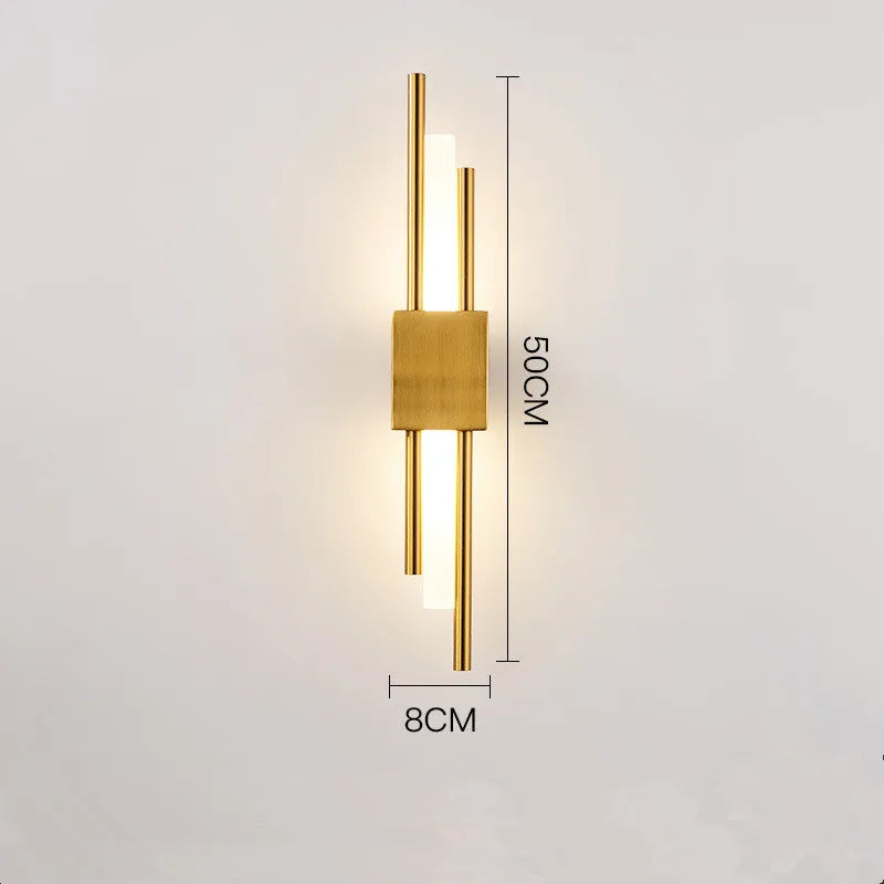 Nariq moderne LED-væglampe til bar, sort/guld