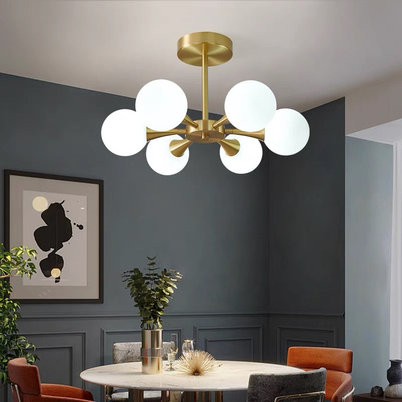 Valentina modern plafond i glas med bubbeleffekt