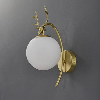 Valentina Design Deer Beside Vägglampa Svart/Guld Metall Vardagsrum