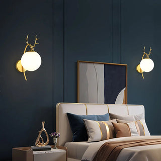 Valentina Design Deer Beside Vägglampa Svart/Guld Metall Vardagsrum