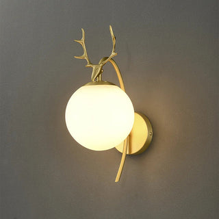 Valentina Design Deer Beside Vägglampa Svart/Guld Metall Vardagsrum