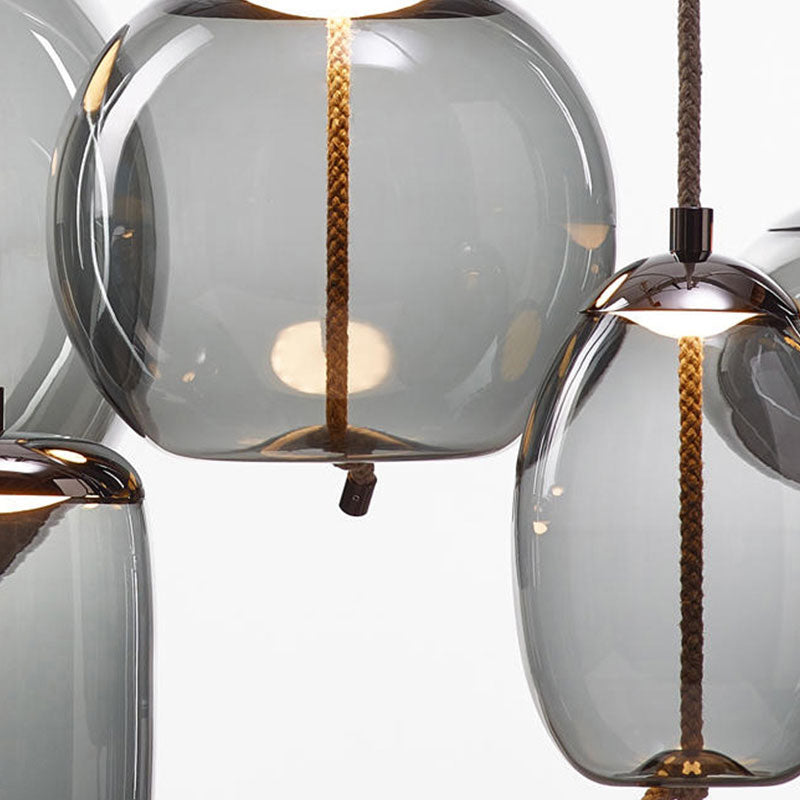Valentina nordisk LED-pendellampa, dekorativt glas