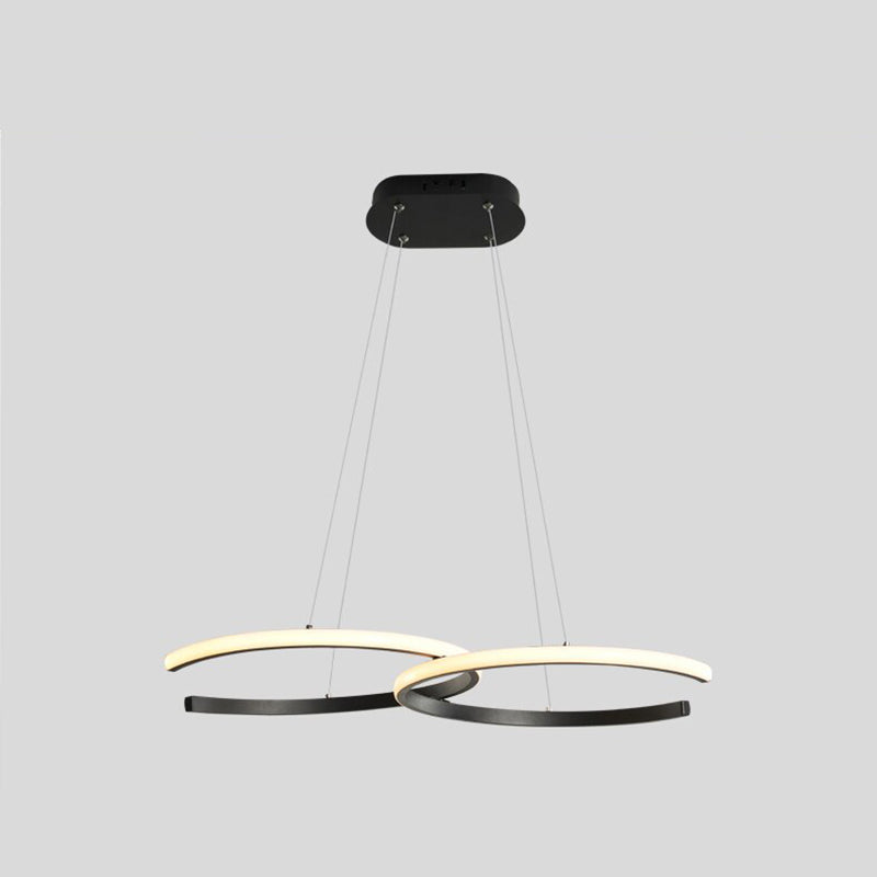 Arisha modern minimalistisk pendellampa, dubbel-C