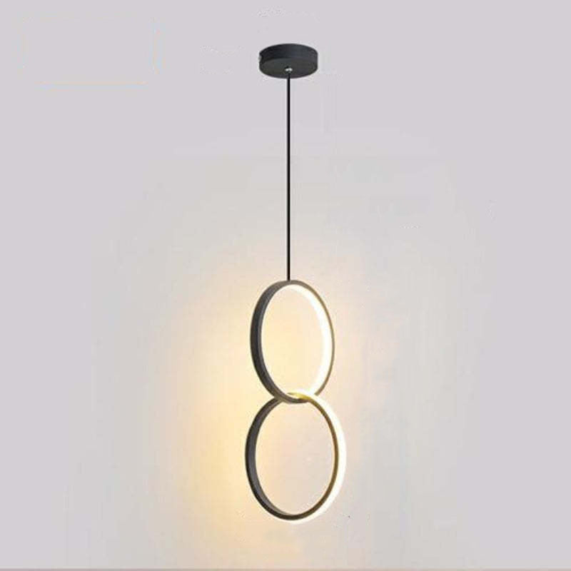 Kori modern svart/vit LED-pendellampa för vardagsrum