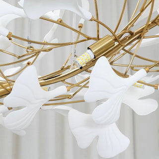 Olivia Design LED Pendellampa Ginkgo Keramiskt Vit Vardagsrum/Matsal/Sovrum
