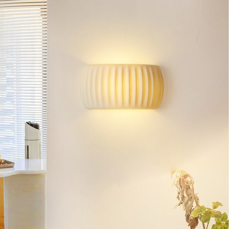 Aria moderne LED-indendørs væglampe i orange og grøn resin til soveværelse