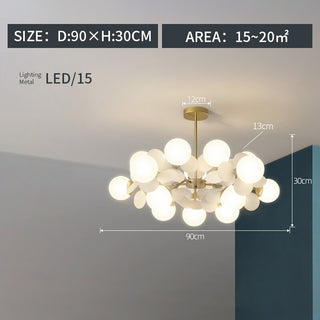 Jevon Ljuskrona Köksö Glas Klot LED Sovrum/Vardagsrum