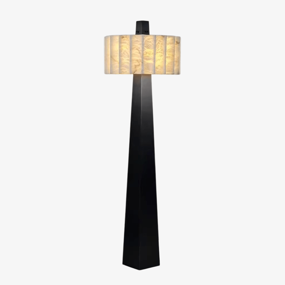 Wolve golvlampa i alabaster med obelisk