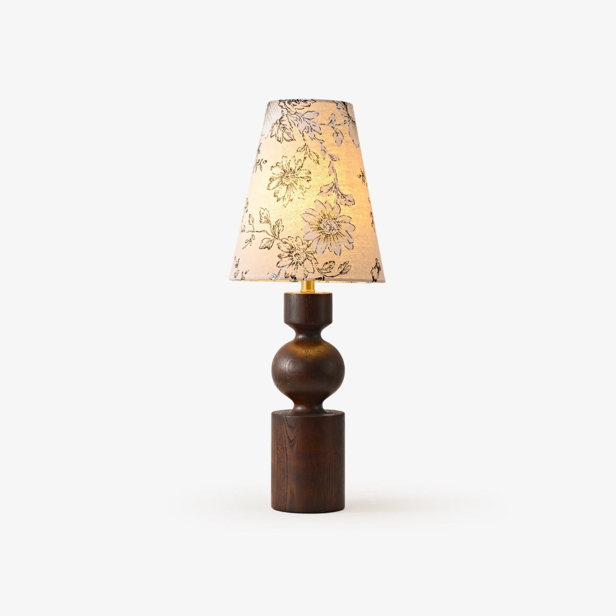 Candeeiro de mesa vintage em madeira Thorne