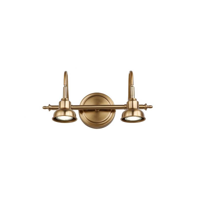 Tiffany vintagevägglampa för sminkbord med rund båge, guld, sovrum