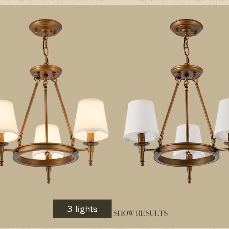 Silva vintage Ring Metal/Fabric Chandelier, Black/Copper